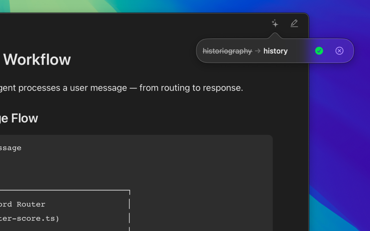 dotmd AI grammar correction